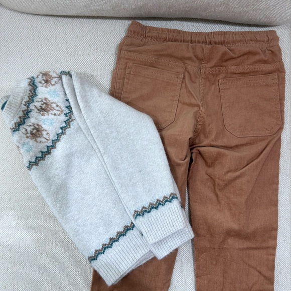 Tommy Bahama 2T Boys Christmas Two Piece Corduroy Pants Deer Sweater NWOT - Picture 3 of 5